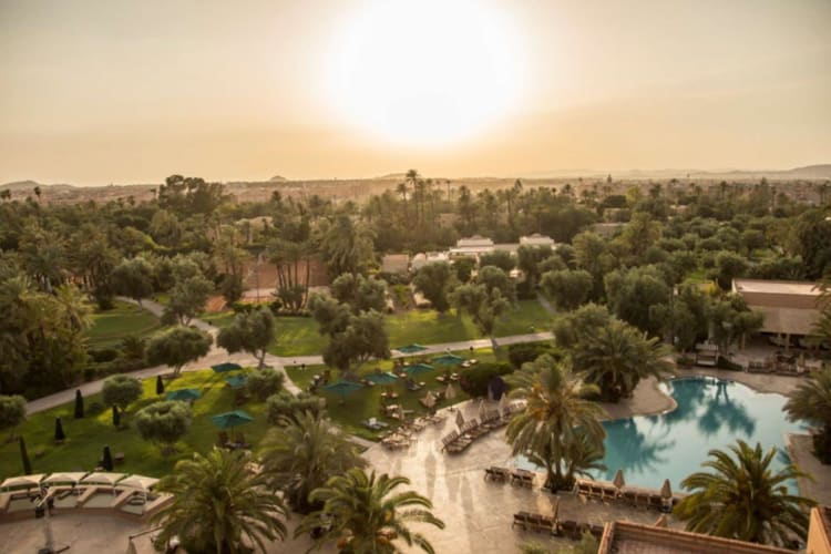 Aerial view of resort